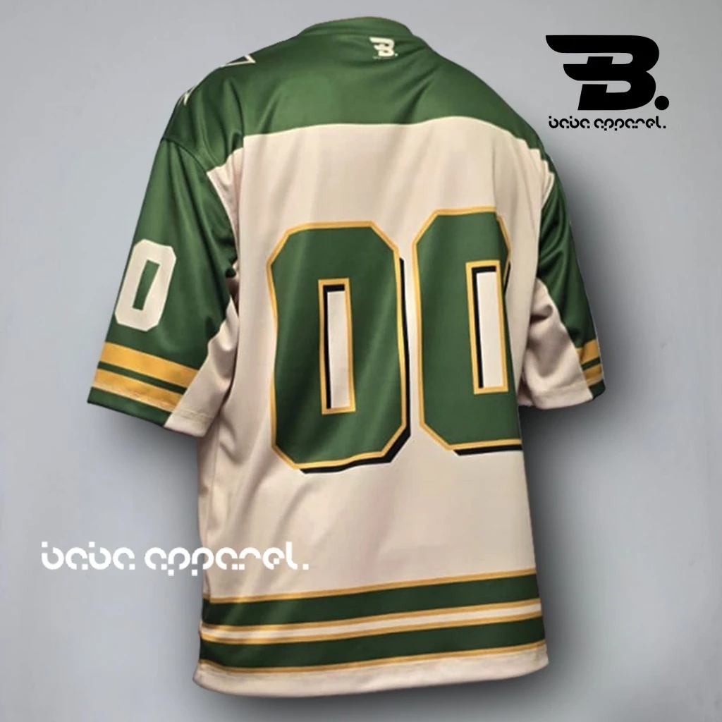 ข้อเสนอใหม่ชุดStreetwear Jersey Oversize Boxy Vintage Retro UnisexสีเขียวCoksu 00 / FootBall /