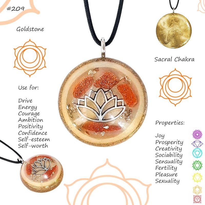 Orgonite sclar energy Health Round small Necklace/สร้อยคอป้องกันรังสี 5G/EMF