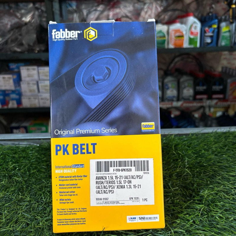 Van BELT 6PK1520 Avanza 1.5L 2015-2021 (Alt/Ac/Ps) Rush/Terios 1.5L 2017-2022 FABER ยี่ห้อคุณภาพสูงย