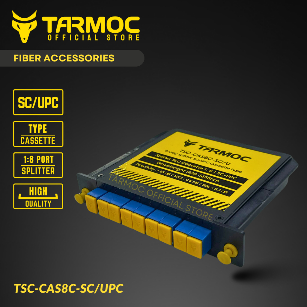 Tarmoc TSC-CAS8C-SC/U | กล่องเทปคาสเซ็ตไฟเบอร์ออปติก PLC 1:8 SC/UPC
