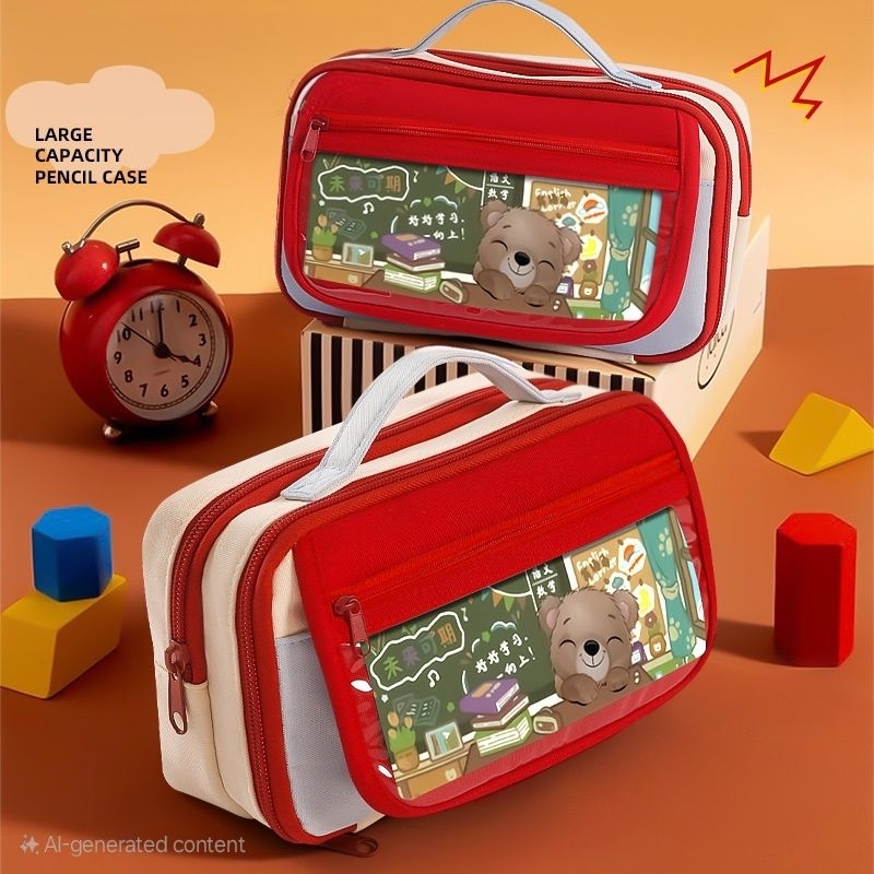 Nana Kids Pencil Case กล่องดินสอโรงเรียนสําหรับเด็กความจุขนาดใหญ่ 9 ช่องว่าง PC02