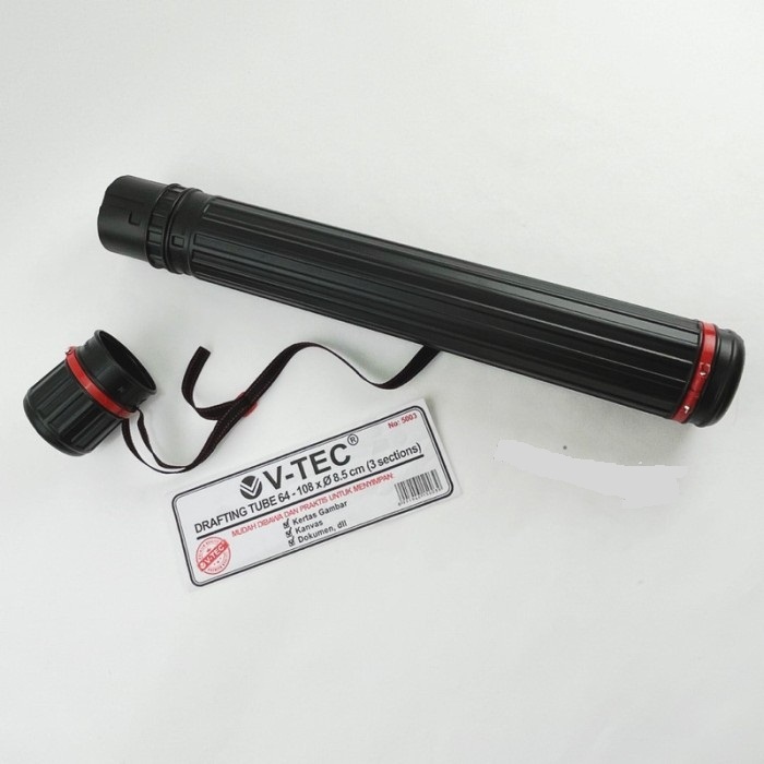 V-tec Drafting Tube/หลอดรูปภาพ 64-108 x เส้นผ่านศูนย์กลาง 8.5 ซม. (3 ส่วน) No. VT-5003