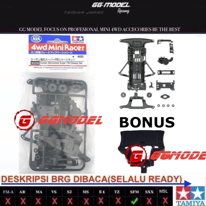 TAMIYA 95239 CARBON REINFORCED SUPER FM CHASISS SET - SFM CARBON (2025)