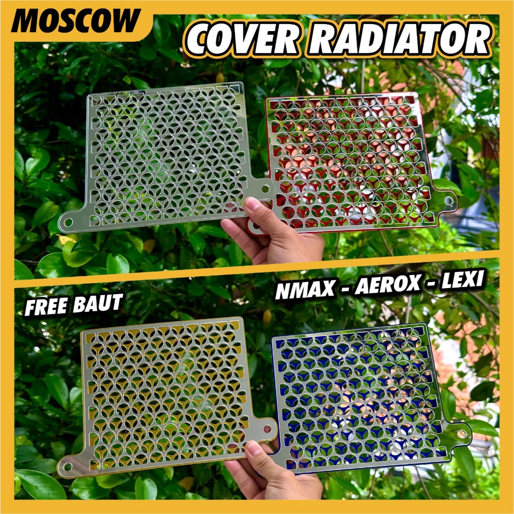NMAX OLD NMAX ใหม่ ORIGINAL MOSCOW RADIATOR COVER AEROX OLD AEROX ใหม่ LEXI NEW RADIATOR PROTECTOR ฟ