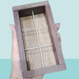 WOODEN BIRD FOOD CONTAINER BOX