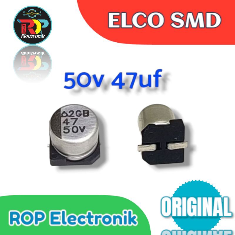 Elko smd 50v 47uf 6.7mm x 7.9mm