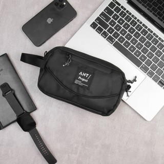 ANT Project - Clucth Bag Pria KITT BLACK Waterproof - Pouch Handbag Pria