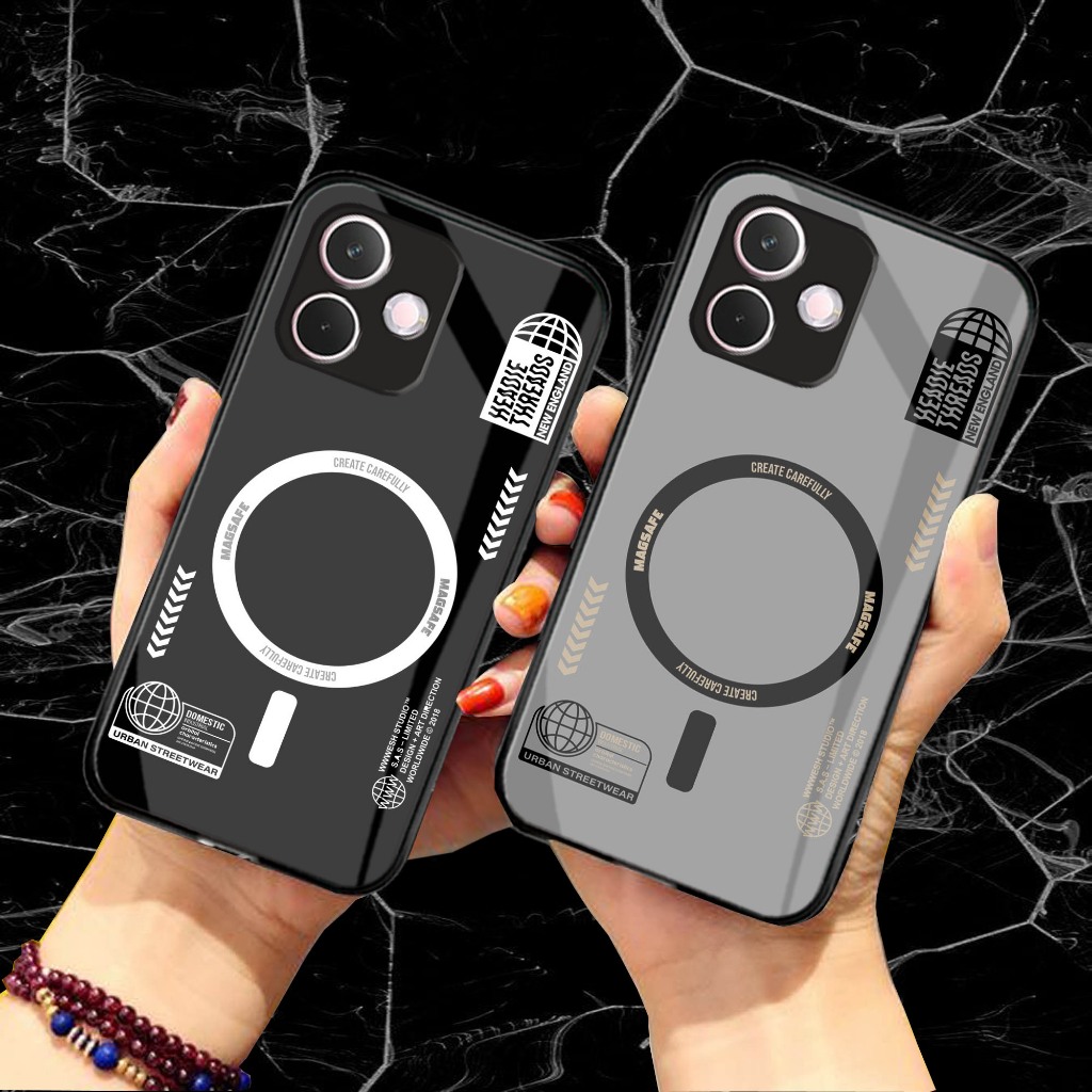 HP ล่าสุด Oppo A5 Pro Glass Softcase 2025 - เคส Oppo A5 Pro - เคสโทรศัพท์ Oppo A5 Pro - Oppo A5 Pro 