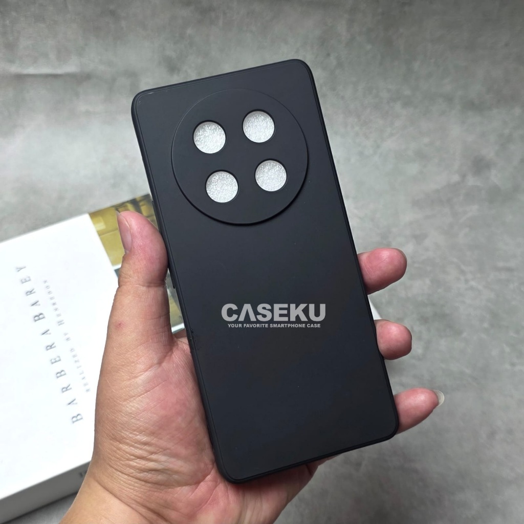 Honor X9C Case Softcase Candy Macaron Square Black Plain Case Honor X9C