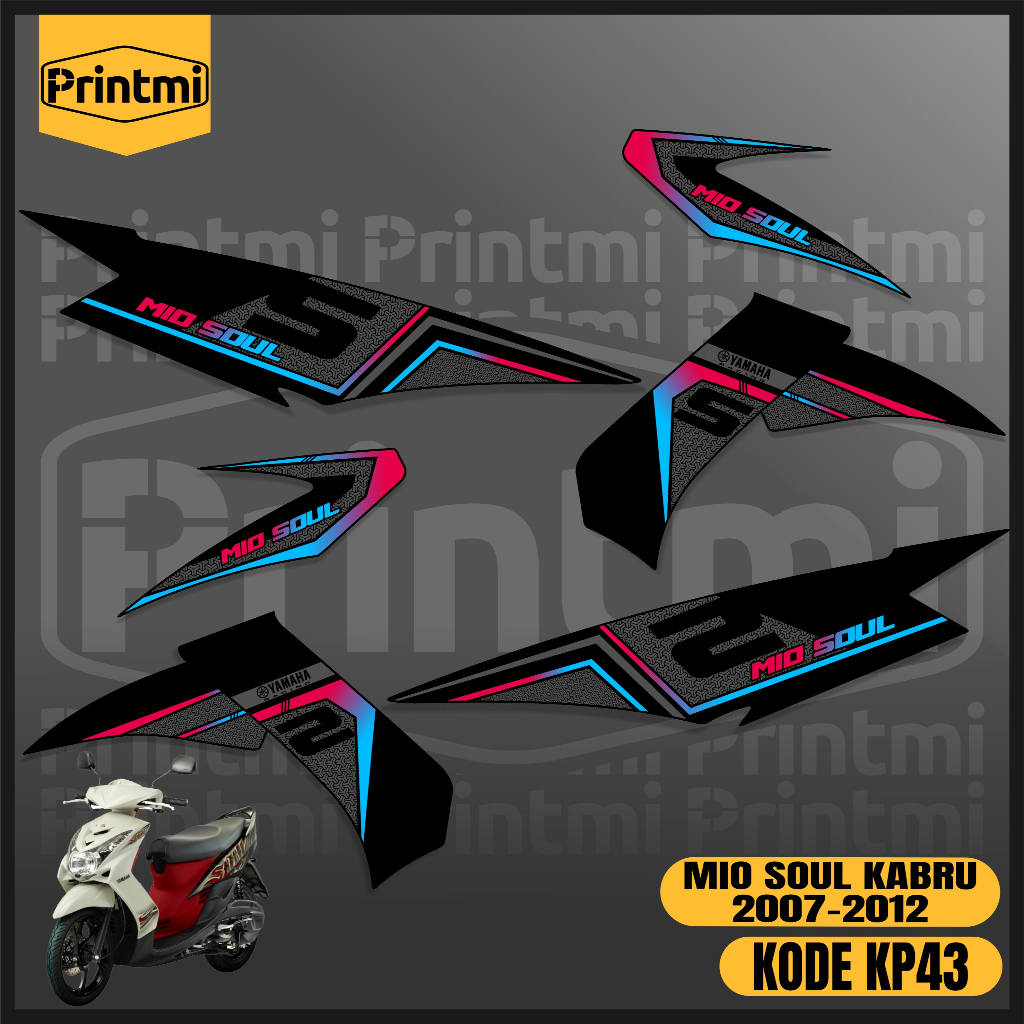 Mio Soul คาร์บูเรเตอร์สติกเกอร์รถจักรยานยนต์ Striping 2007 2008 2009 2010 2011 2012 Yamaha Simple Co