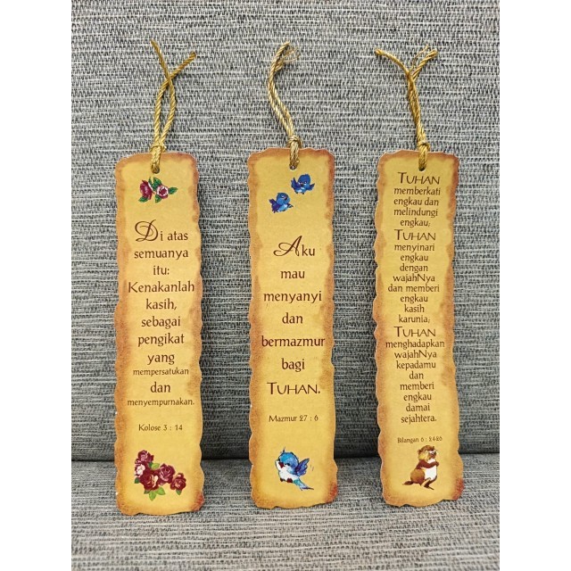 Yeraya Bible Verse Card Bible Divider และ Verse Book Gold Brown Spiritual Words Church Bird Bible Go