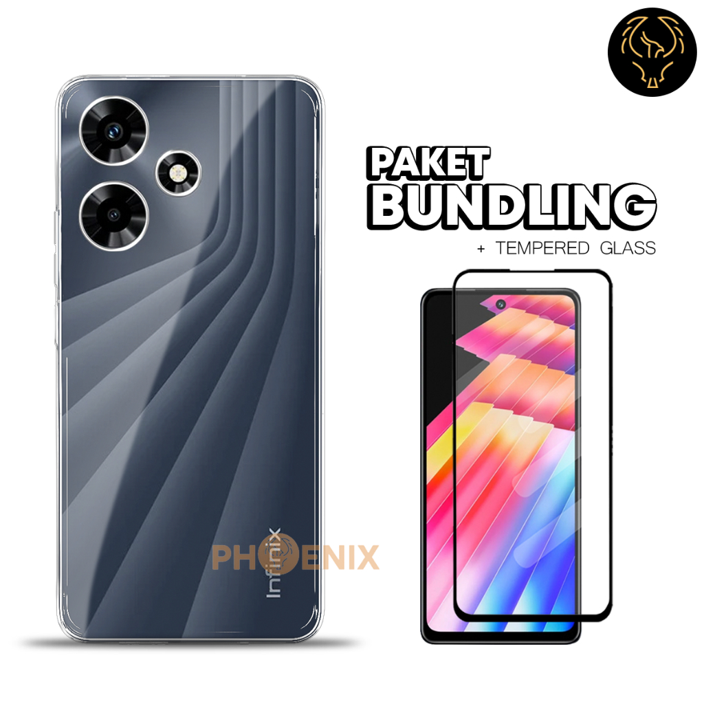 เคสนิ่ม Infinix Hot 20 5G, 20i, 30, 30 Play, 30i Ultra Clear Casing ฟรีกระจกนิรภัย