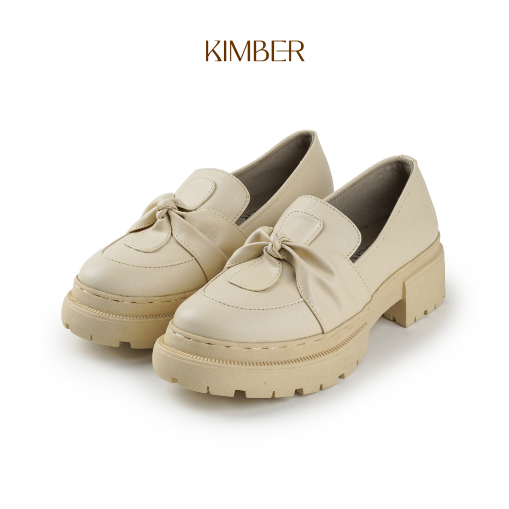 ใหม่ KIMBER SOPHIA รองเท้าโลฟเฟอร์ผู้หญิงพร้อมส้นรองเท้า 6 ซม. สไตล์และความสะดวกสบาย!