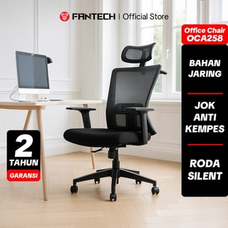 Fantech Kursi Jaring Kantor Ergonomis OCA258 Premium Office Chair Kursi Kerja empuk nyaman minimalis