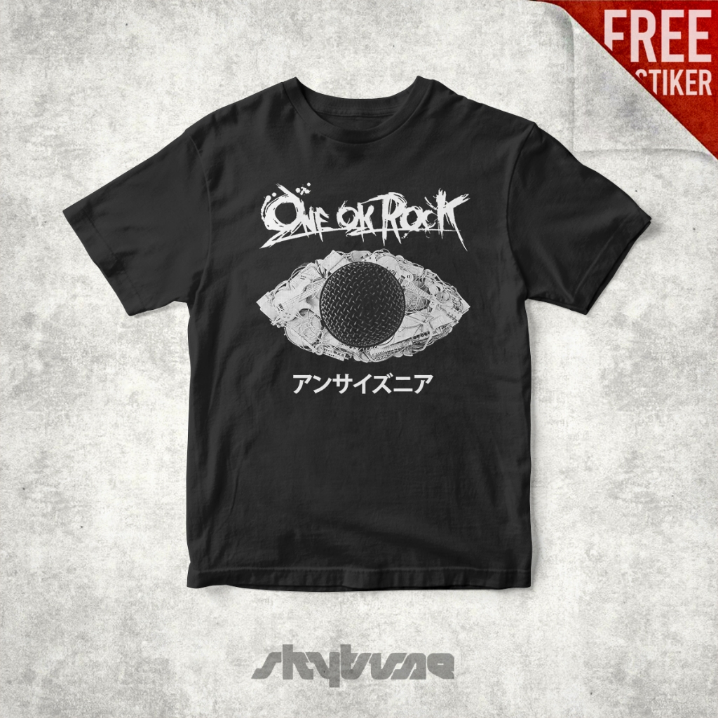 SKYTUNE - เสื้อยืด ONE OK ROCK Eye Music Merch ขนาดปกติ
