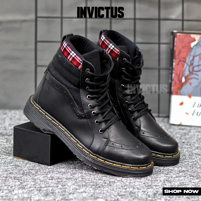 Docmart Mens Official Boots รองเท้าทํางานสีดํา KAY - INVICTUS