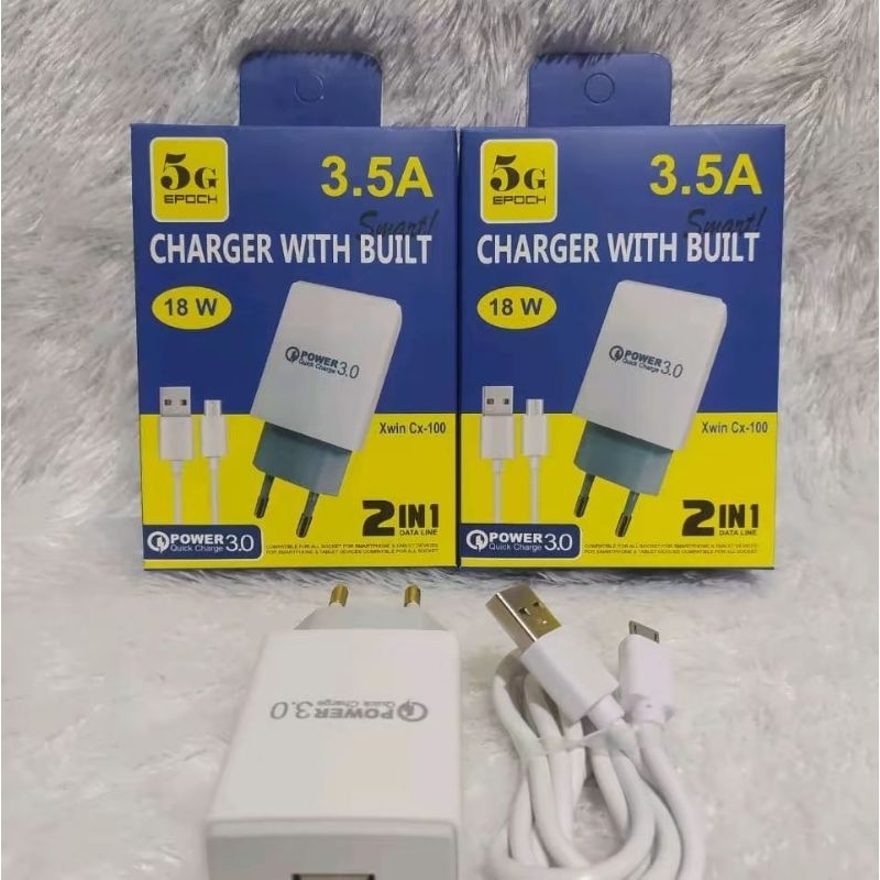 เครื่องชาร์จยี่ห้อ xwin Cx-100 3.5A 18W. รองรับเครื่องชาร์จ