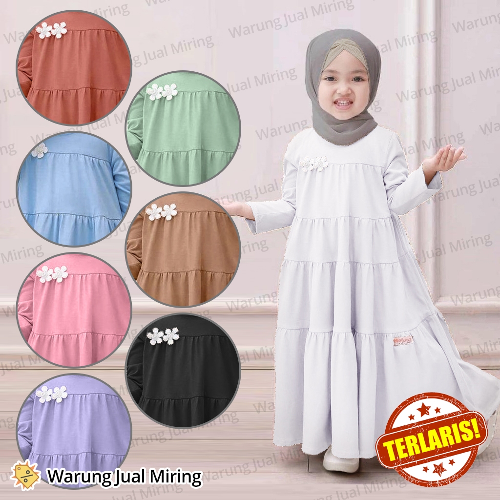 KATUN HITAM PUTIH Gamis เสื้อผ้าสําหรับสาวมุสลิม Jersey 1-16 ปีและผู้ใหญ่ Abaya Robe ชุด Kran เสื้อผ้า Manasik Hajj อนุบาลขนาดเล็ก Syari สีสีขาวสีดําสาวเสื้อผ้าวัสดุล่าสุดปี 2025 2025 ชุดผ้าฝ้าย Nijab อายุ 2 3 4 5 6 7 8 9 10 11 12