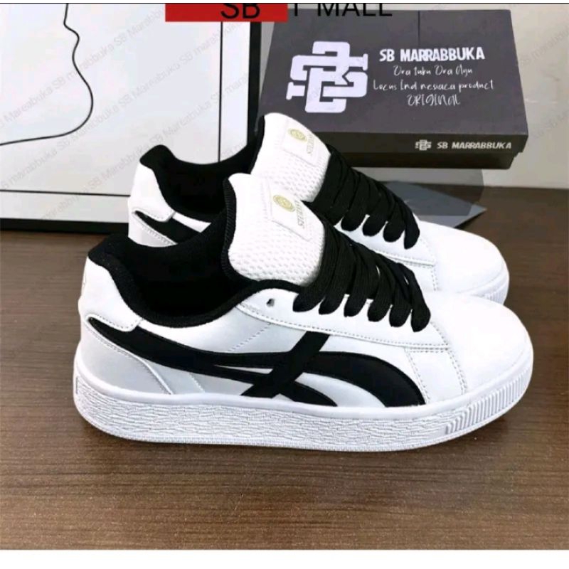 Original Casual รองเท้าสเก็ต Taligombuk Fat SUEDE XL ASIS TKTN ล่าสุดสีดําสีสําหรับผู้ชายและผู้หญิงเ