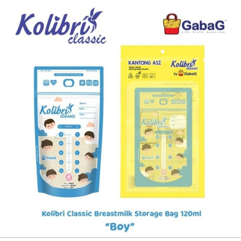 Gabag-Kolibri Classic Breast Milk Bag 120ML 30 PCS Asip Breast Milk Bag