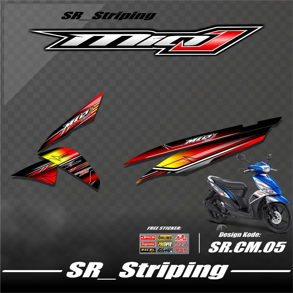 Mio J Striping / Mio J Variation / Mio J Sticker / Elegant Mio J Motorcycle Striping SR.05