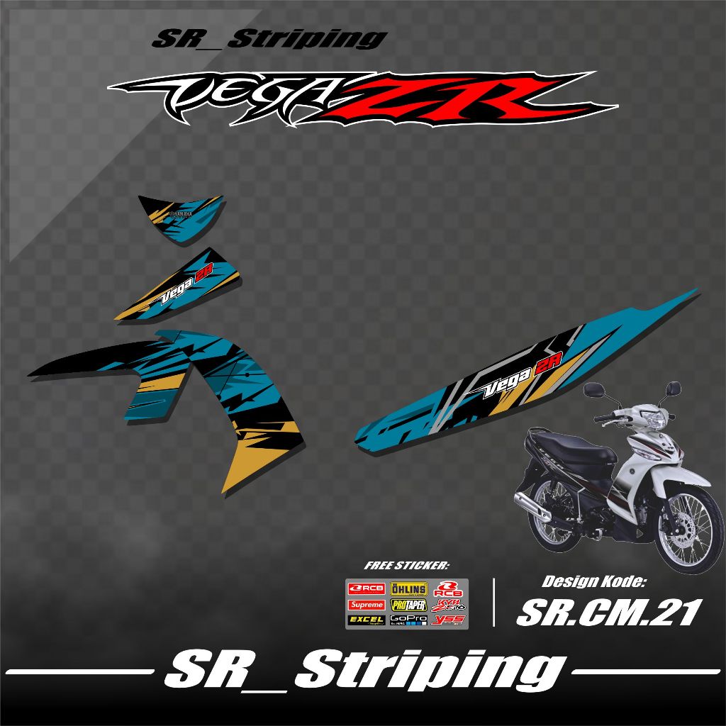 Vega ZR Striping / Vega ZR Variation / Vega ZR / Vega ZR Sticker / Vega ZR SR.21 Motorcycle Striping
