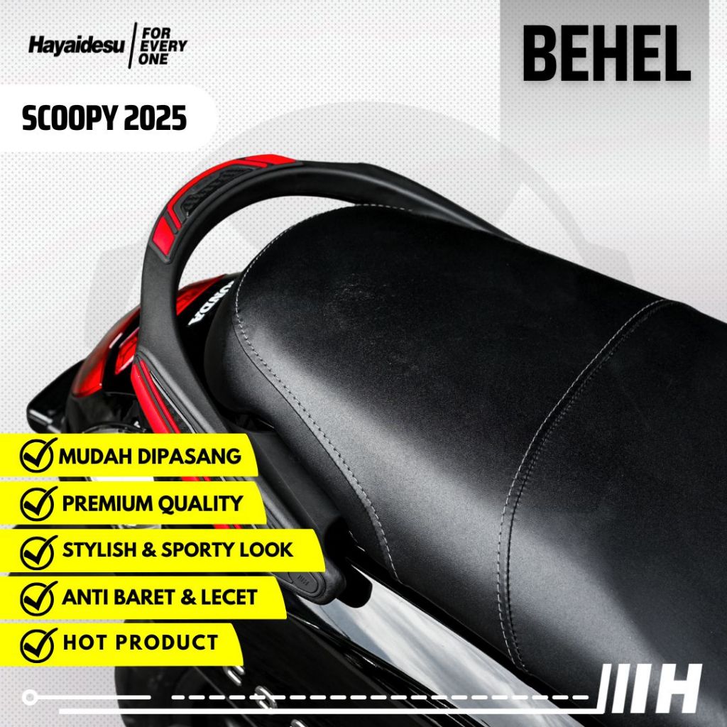 ฮายาเดซู สกู๊ปปี้ 2025 - 2026 ตัวป้องกันร่างกาย BEHEL Pillion Grip Cover