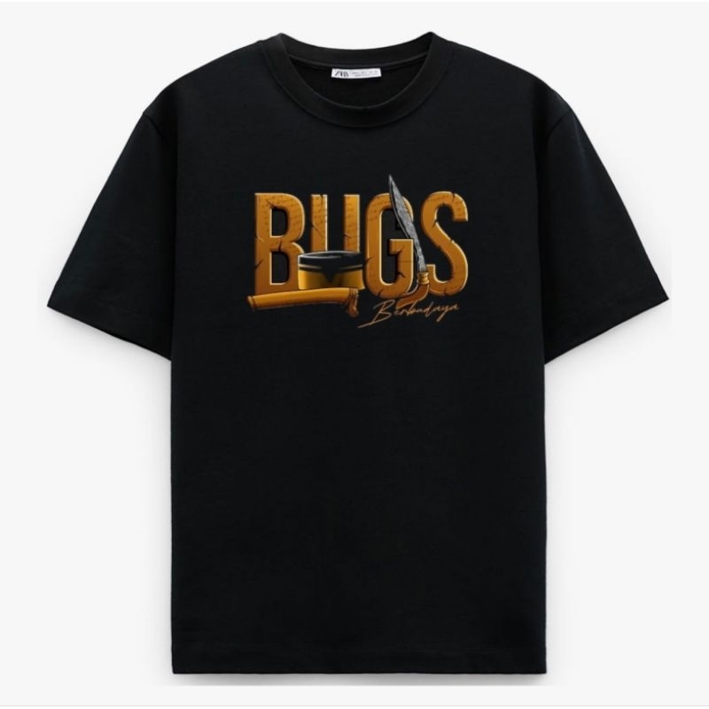 เสื้อยืด BUGIS BERBUDAYA GOLD พร้อม B4DIK SPONSOR SONGKOK PATTERN