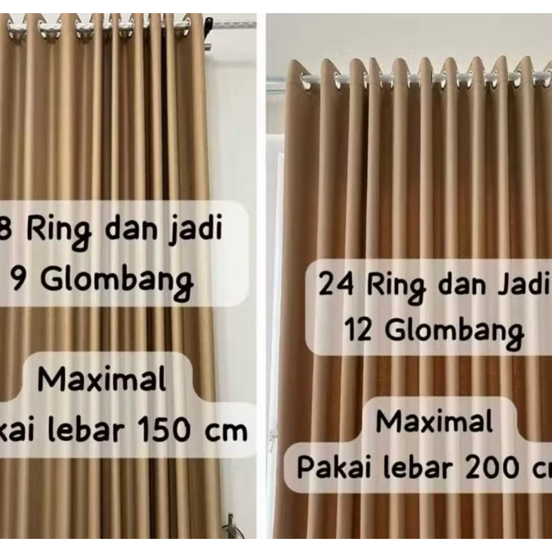 BLACKOUT CURTAINS 9 WAVES & 12 WAVES