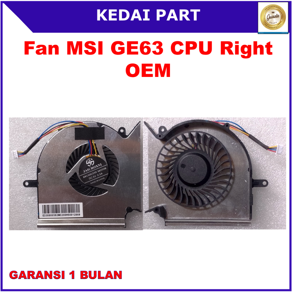 MSI GE63 GP73 GL73 GP63 GE63VR GL63 GV63 GE73 GL73VR CPU ขวา OEM