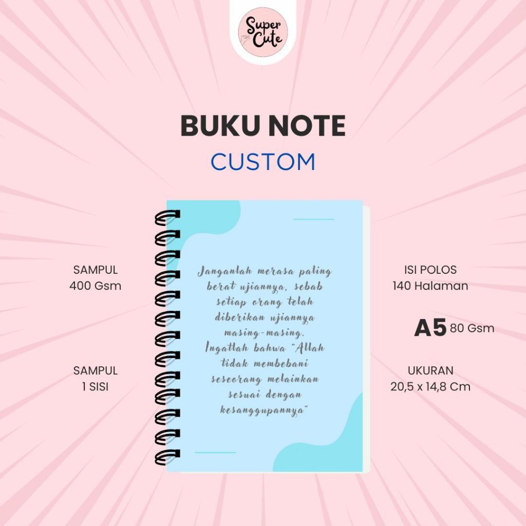สมุดโน๊ต/Notepad สุดน่ารัก ขนาด A5/A6/A7