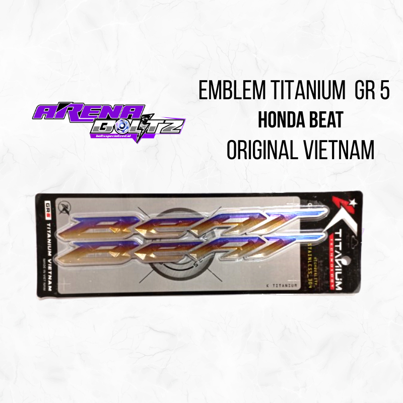K-TITANIUM Emblem Honda Beat Titanium GR5 Original Vietnam