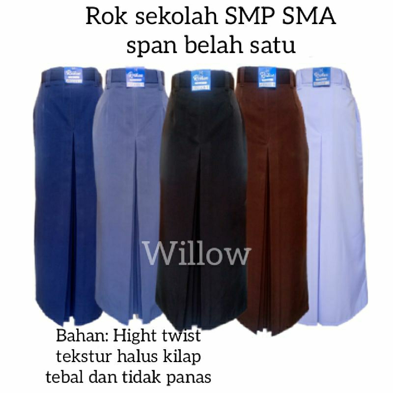 SCHOOL SKIRT SPAN FRONT SPLIT ONE SPLIT