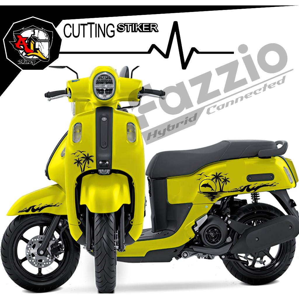 ตัดสติ๊กเกอร์ Motif SILHOUETTE BEACH/Motorcycle Striping Fazzio/545/สติ๊กเกอร์มอเตอร์ไซค์/รายชื่อจัก