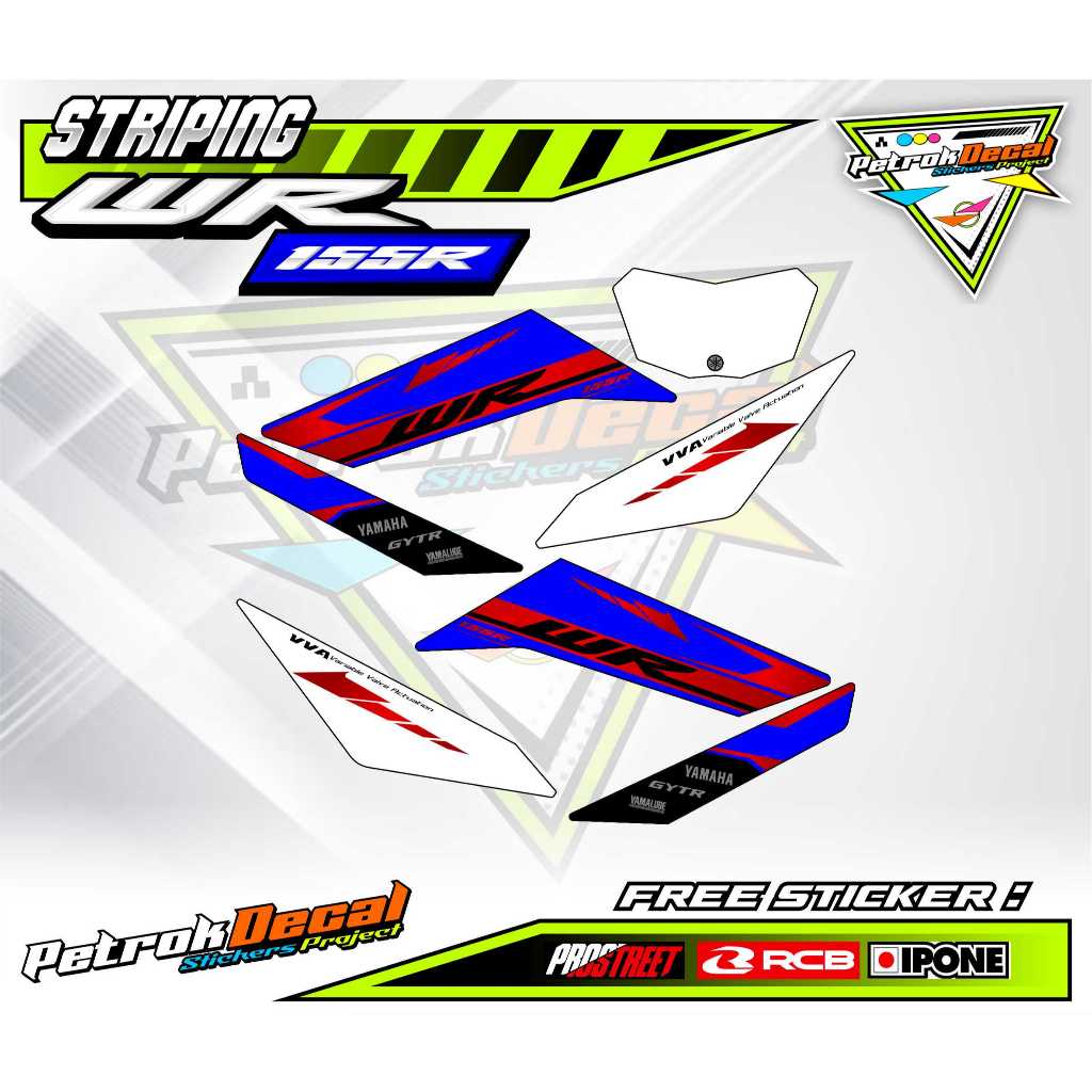 YAMAHA WR 155R MOTORCYCLE VARIATION STRIPING / YAMAHA WR 155R สติ๊กเกอร์ LIST