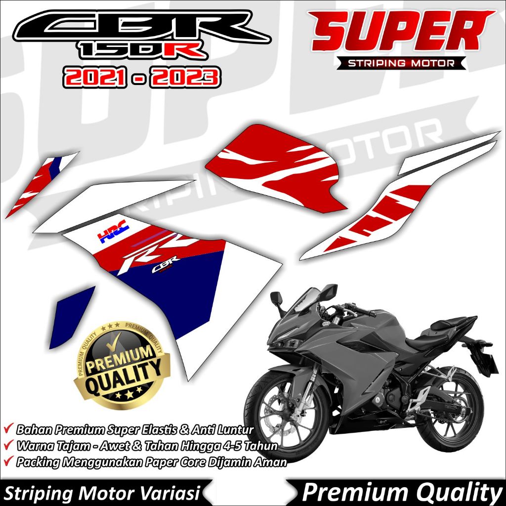 CBR 150r 2021 สติกเกอร์ Anti-Fade Cool CBR 150r 2021 Striping Honda CBR 150r 2021 Livery Wsbk