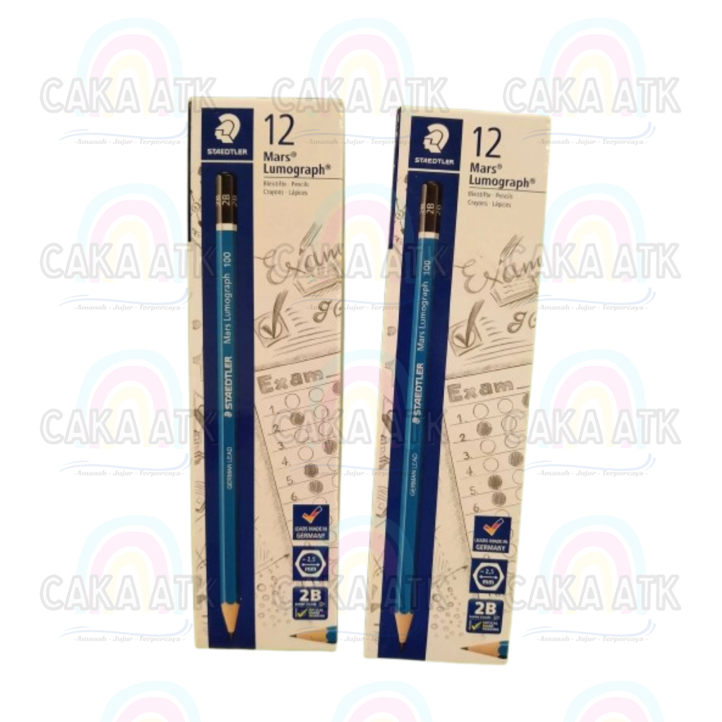 [1 แพ็ค = 6 ชิ้นหรือ 12 ชิ้น ] STAEDTLER Mars Lumograph 2B Pencil / 2B Pencil for Computer / Exam Pe
