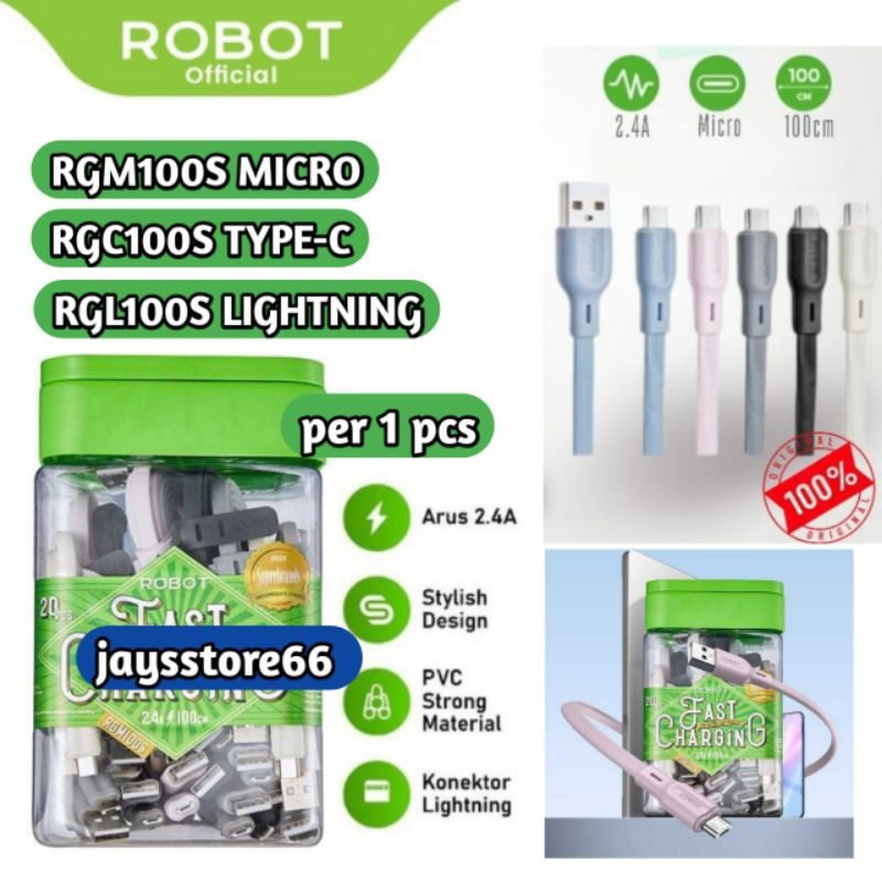 ROBOT RGM100/RGM100S MICRO USB DATA CABLE ใหม่ 1 ชิ้น