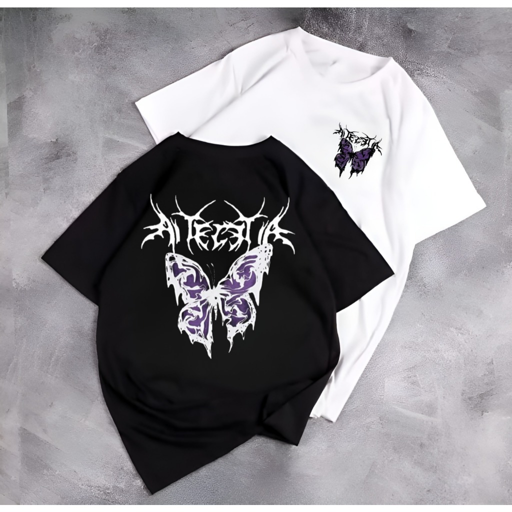 เสื้อยืด SJ FASHION91 COUPLE BUTTERFLY DISTRO เสื้อยืด/ผู้ชายและผู้หญิง/เสื้อยืดพรีเมี่ยม/เสื้อยืด/เ