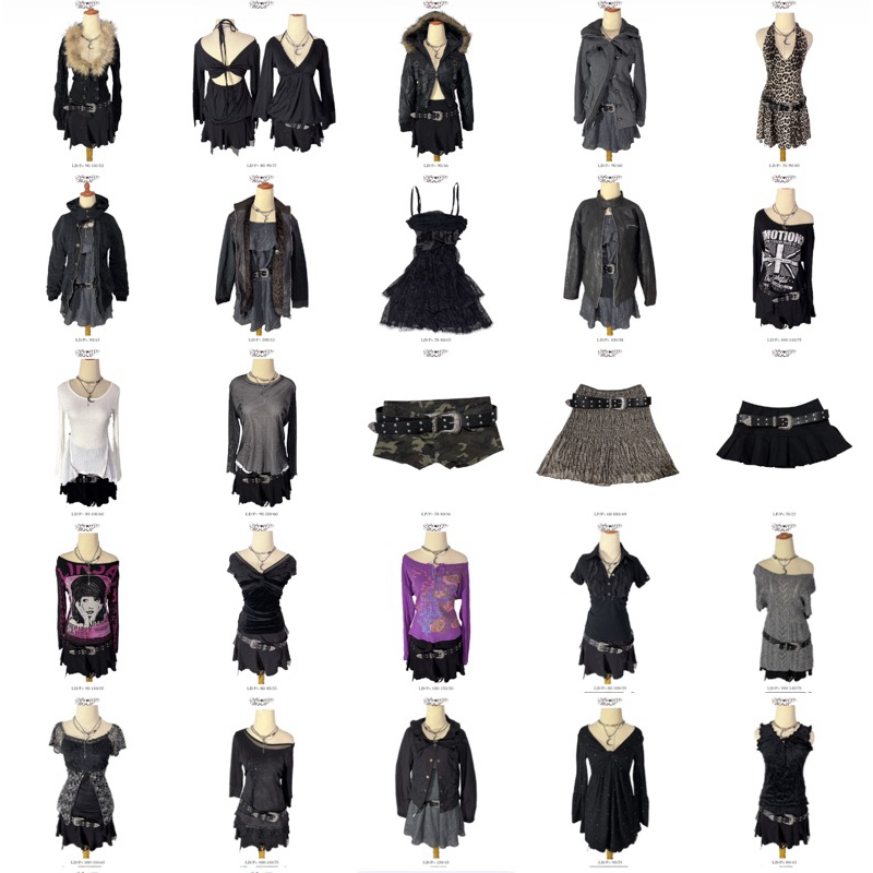 Volume 203 Starrymoon Gothic Dark Academia สไตล์ฮาราจูกุ Coquette Vintage Lace