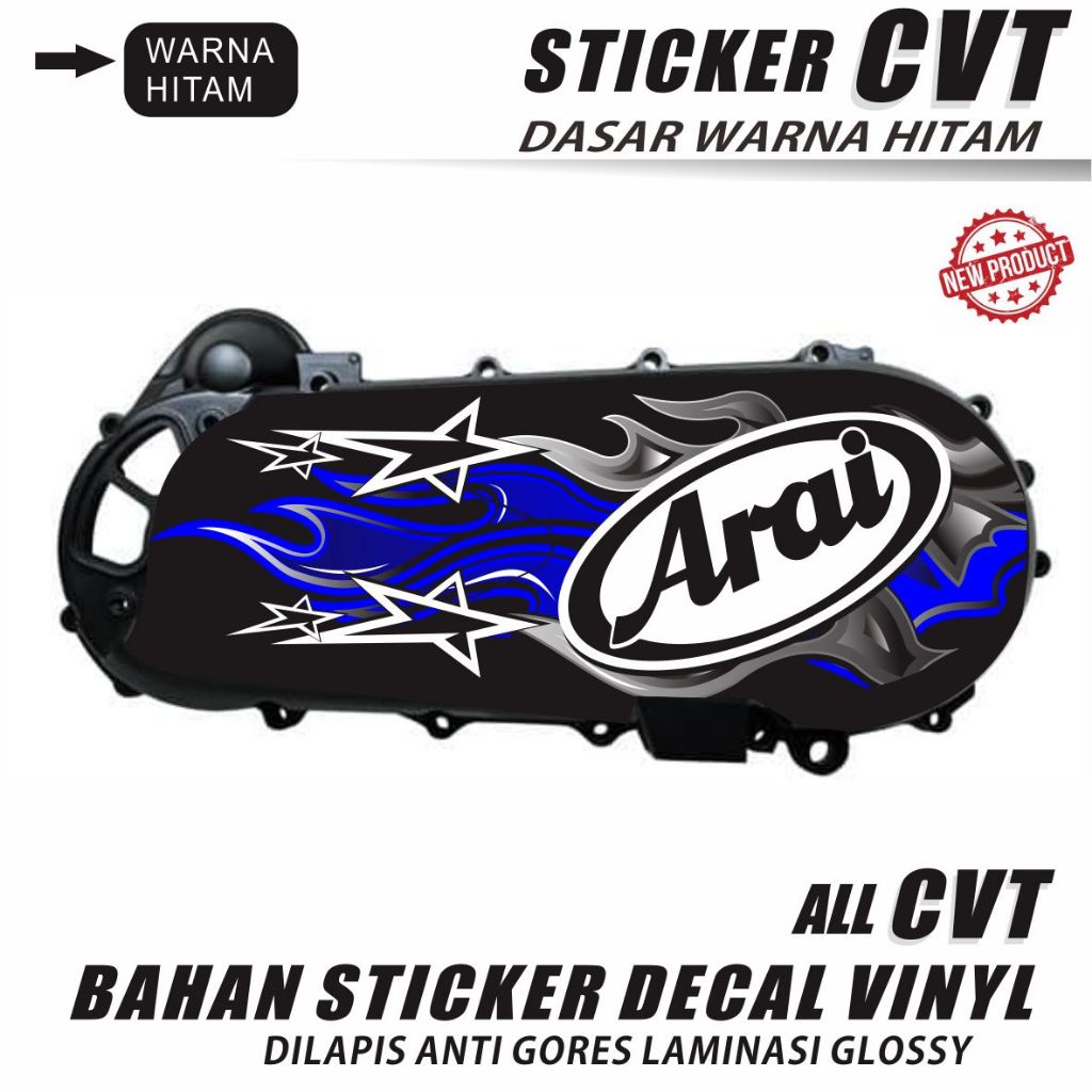 BAX CVT TOP DECAL STICKER VARIATION / DIGITAL PRINTING CVT BACK STICKER