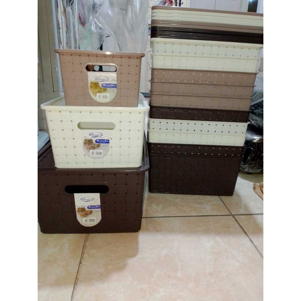 ตะกร้า LUGANO HAWAII / ตะกร้าพลาสติก / กล่องเก็บของ / ตะกร้าอเนกประสงค์