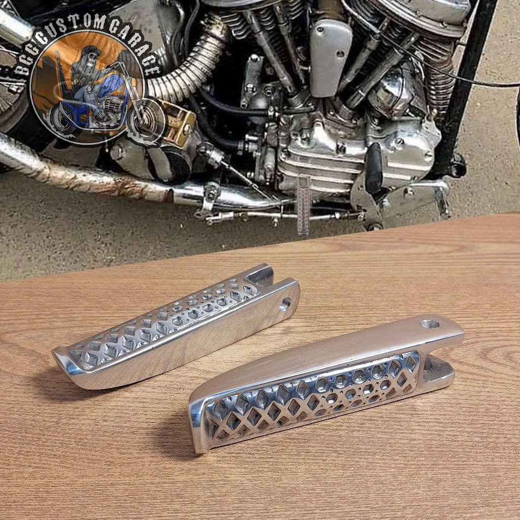 Footstep Custom Waflle . ขั้นตอนรถจักรยานยนต์ที่กําหนดเอง ที่วางเท้าชอปเปอร์ Bobber. British Harlley Davidson Triumph Universal