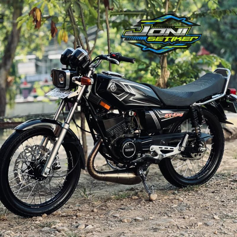 YAMAHA RX KING BLACK 2004 STRIPING STICKER FULLSET BLACK RX KING STICKER BLACK RX KING STRIPING FULL