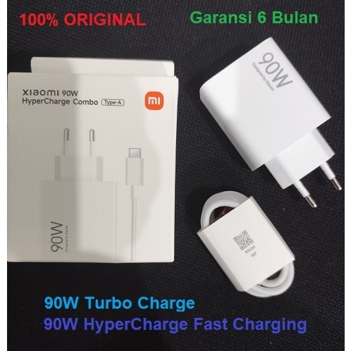 XIAOMI Charger 90W HyperCharge Combo Type-A Turbo Charge Original