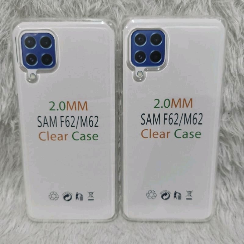 Original Samsung F62/M62 Clear Space Casing Softcase 2.0MM Silicone+กล้องป้องกัน