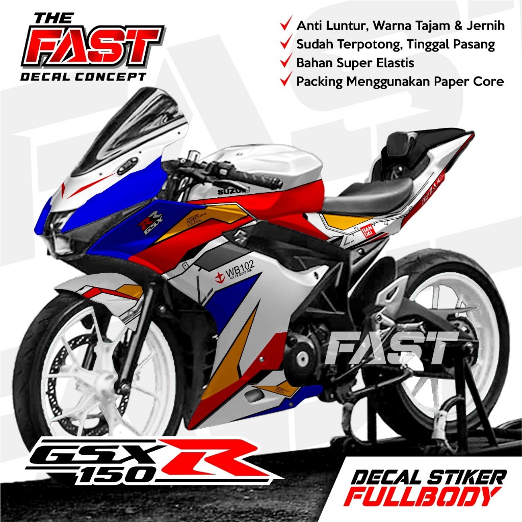ใหม่ล่าสุดรูปลอก Gsx R150 Full Body GUNDAM สติกเกอร์ Variation Gsx R150 Full Body Decal Gsx 150 Full