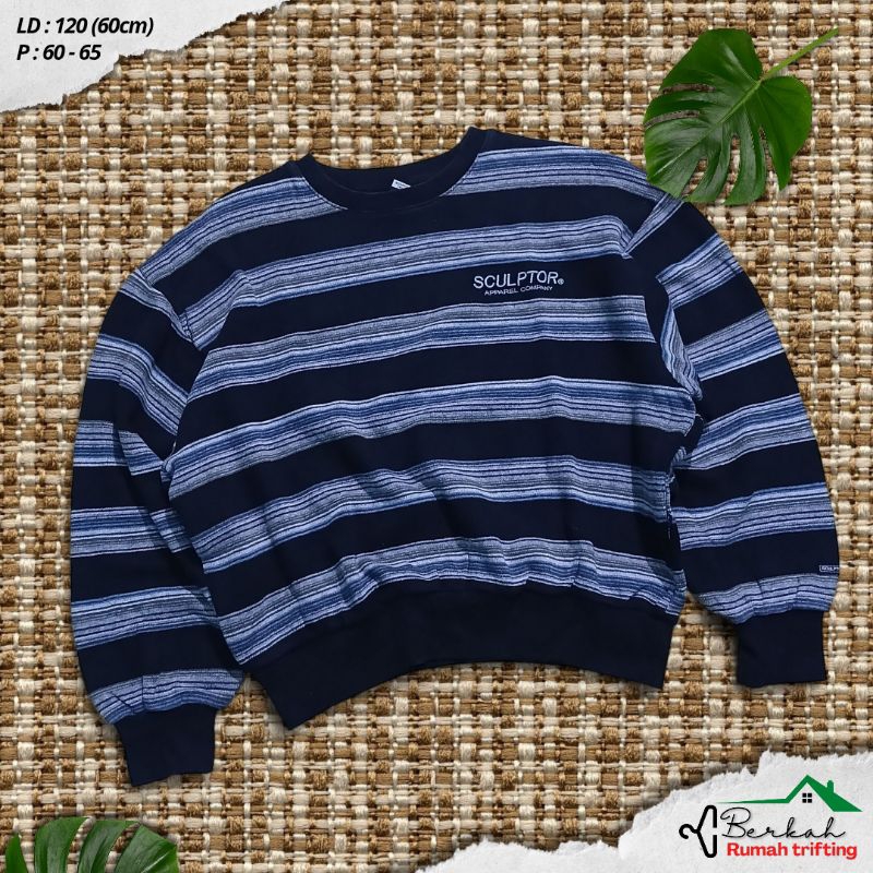 CREWNECK Thrift SCULPTOR ต้นฉบับ | เสื้อสเวตเตอร์/หมวกแบรนด์มือสอง | เสื้อผ้าผู้ชาย