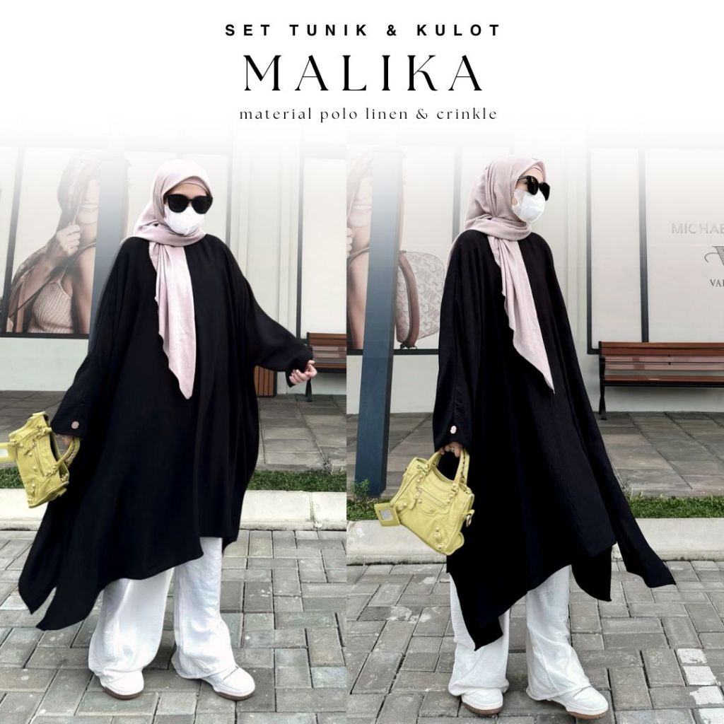 MALIKA SET POLO LINEN /MALIKA TUNIC CULOT (WITHOUT HIJAB)