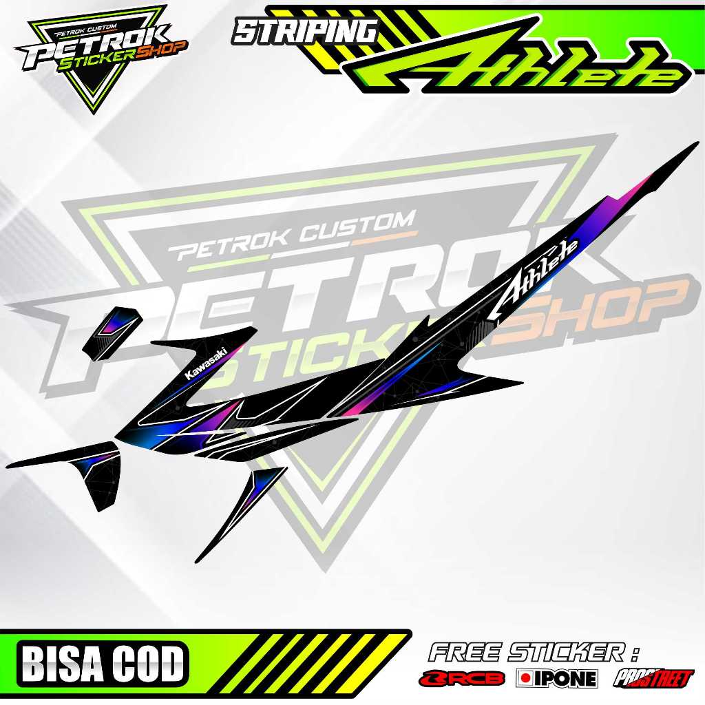 KAWASAKI ATHLETE MOTORCYCLE VARIATION STRIPING / KAWASAKI ATHLETE MOTORCYCLE VARIATION STICKER LIST